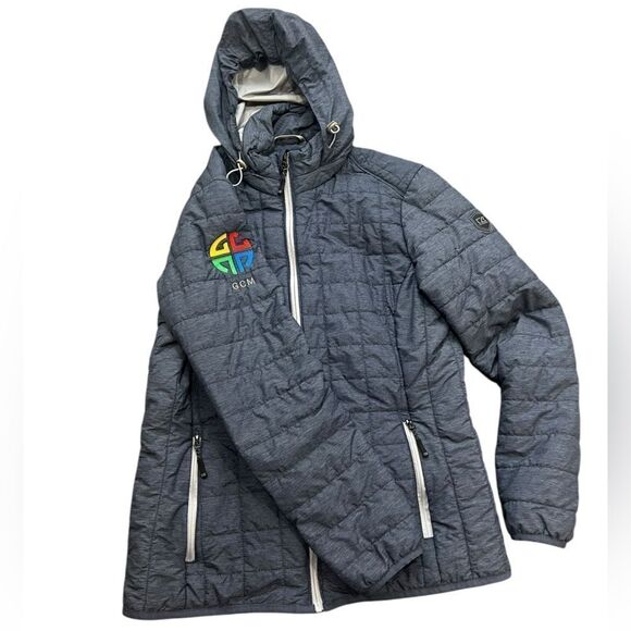 Cutter & Buck Women’s M Packable Puffer Jacket with Google Logo CB Blue Gray - Picture 3 of 6